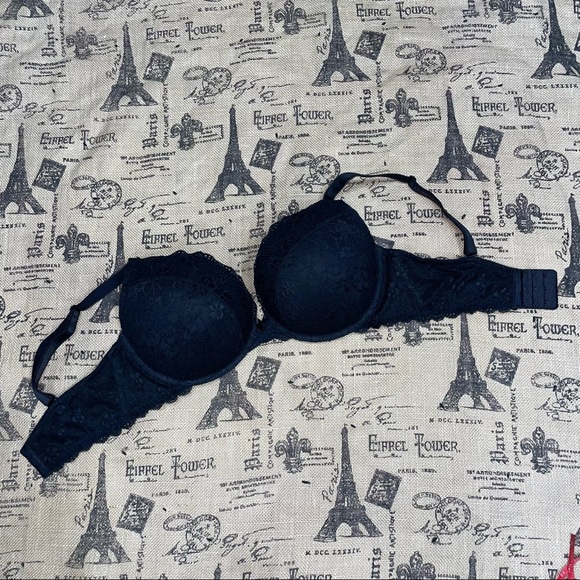 Torrid Curves NWOT! Lace Black Rinse Thoroughly Line Dry Push-Up Plunge Bra - Picture 2 of 10